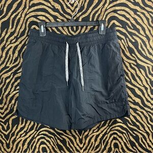 Black Athletic Shorts with Drawstring